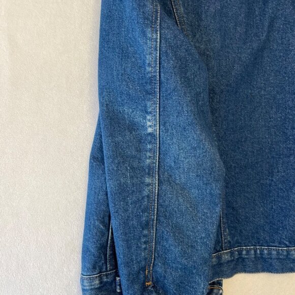 Vintage Wrangler Jean Jacket Mens 40 Blanket Lined Barn Chore Corduroy Collar - Picture 6 of 12